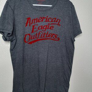 American Eagle Outfitters short sleeve gray with red logo